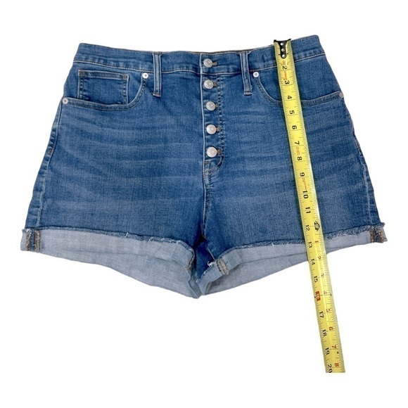 Madewell High-Rise Denim Shorts in Burke Wash: Button-Front Edition Size 31 - Picture 5 of 12